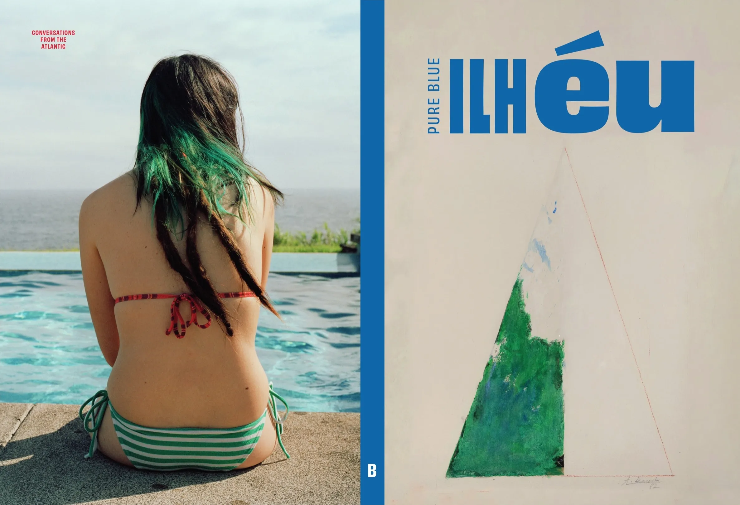 Ilhéu Issue B cover spread — ‘Conversations from the Atlantic’ and ‘Pure Blue’