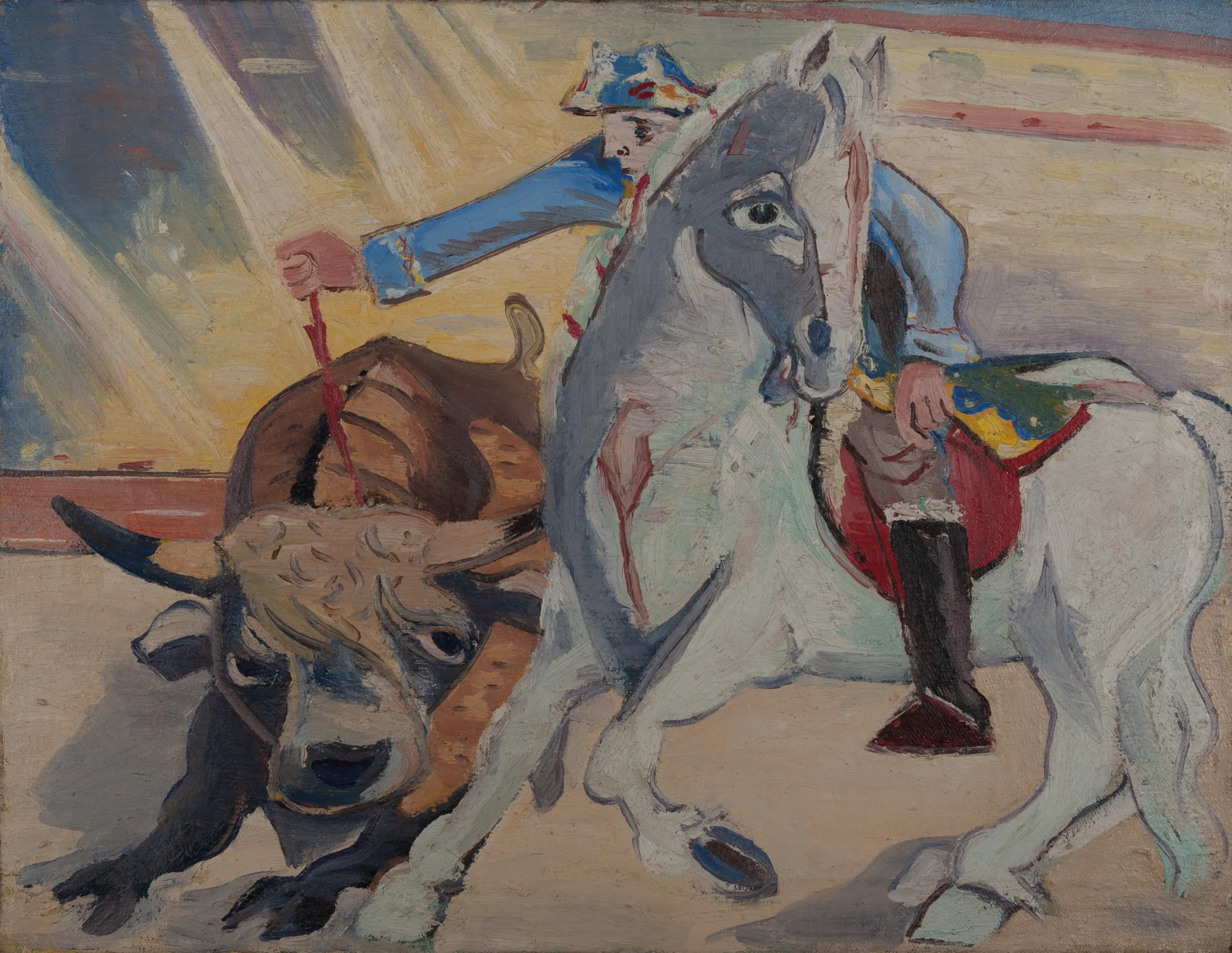 António Dacosta, Bullfight, 1946, oil on canvas