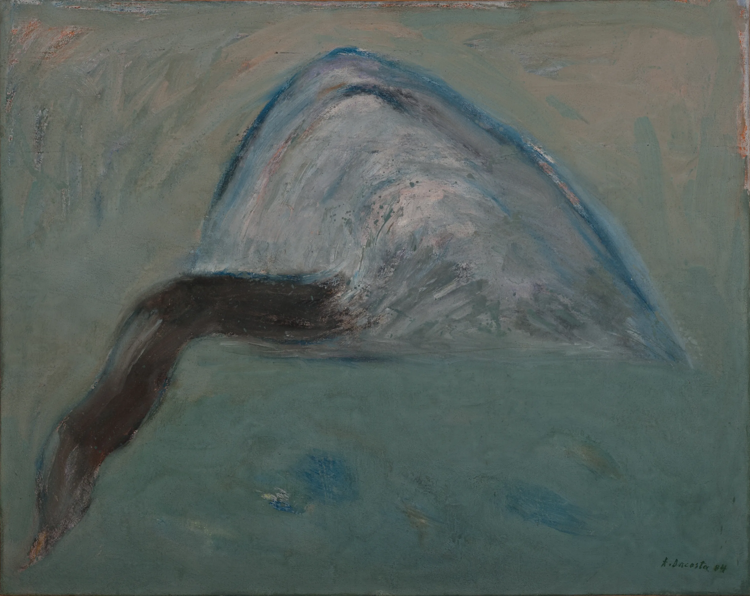 António Dacosta, The Swan, 1984, acrylic on canvas
