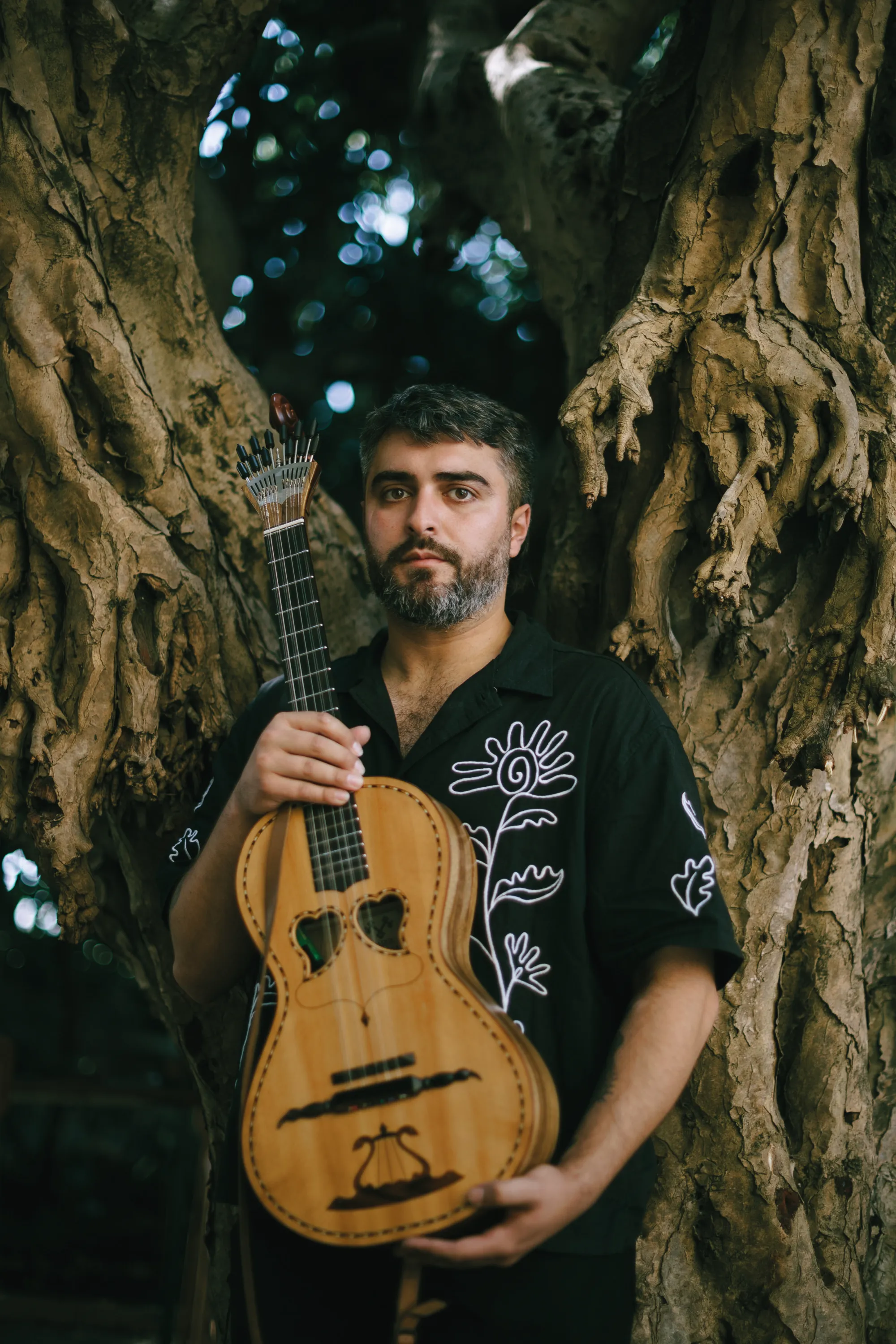 Romeu Bairos, portrait with viola da terra