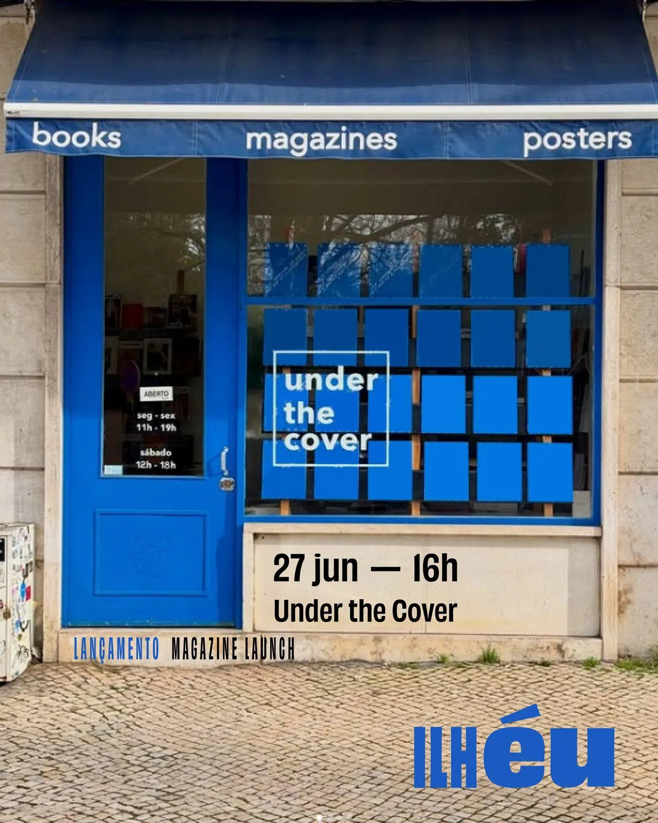 The Under the Cover bookshop storefront in Lisbon